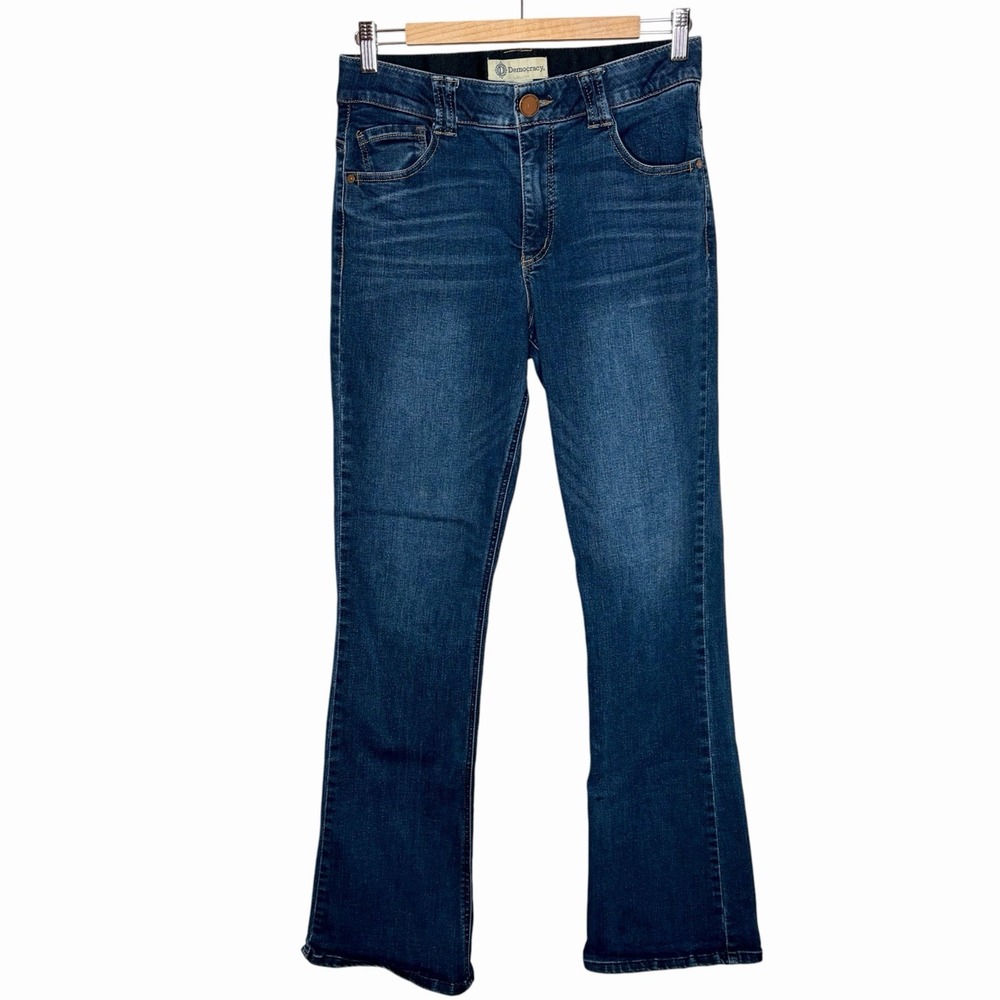 Democracy Ab Technology Bootcut Jeans Womens Size 8 Mid Rise Dark Wash Stretch